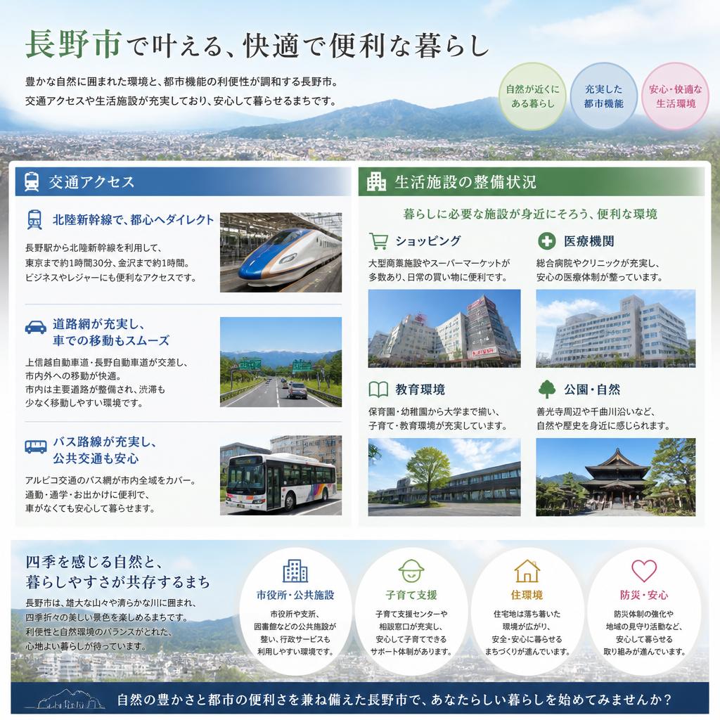 長野市のインフラ整備状況