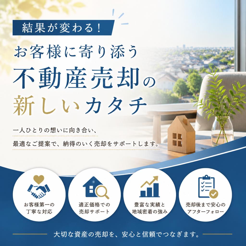 結果が変わる！お客様に寄り添う不動産売却の新しいカタチ