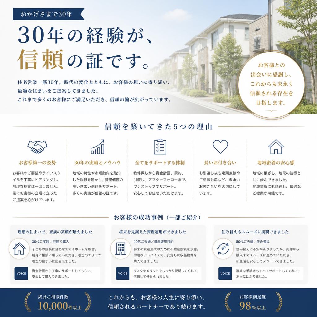 30年の実績！信頼される理由とは？