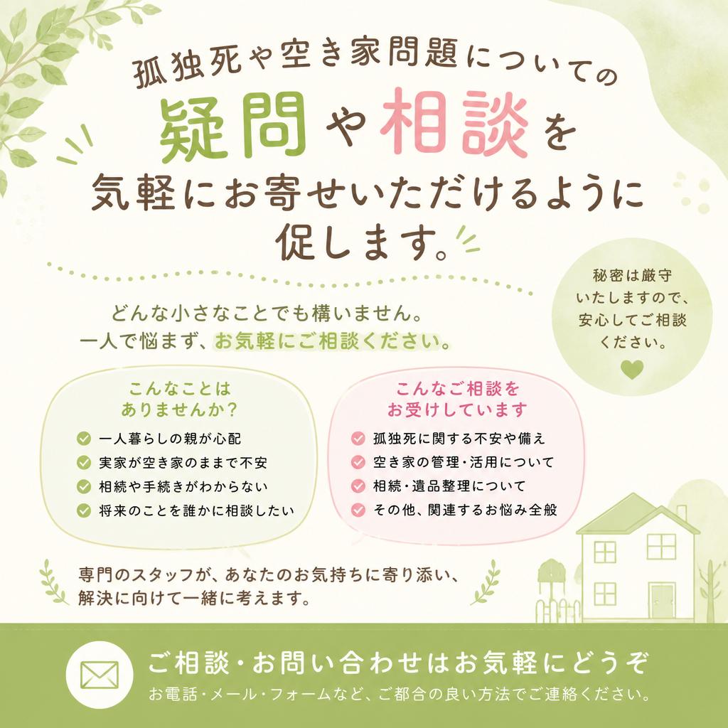 7. お問い合わせ – 不安なことはお気軽にご相談ください！