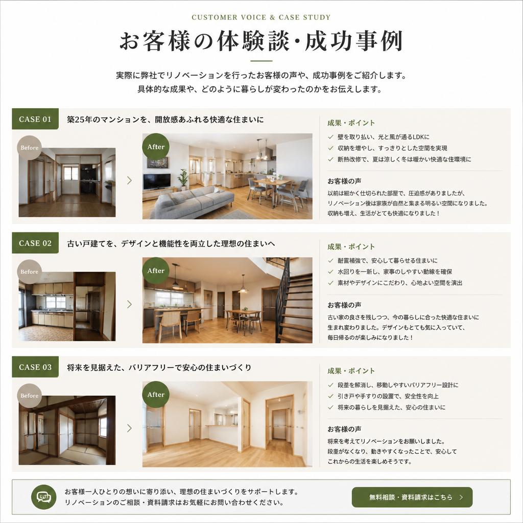 お客様の声と成功事例