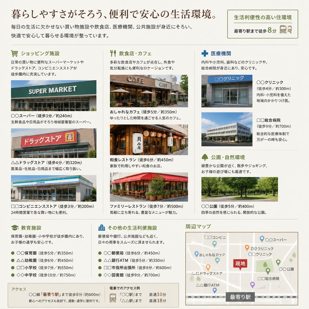 快適な生活を実現する周辺環境
