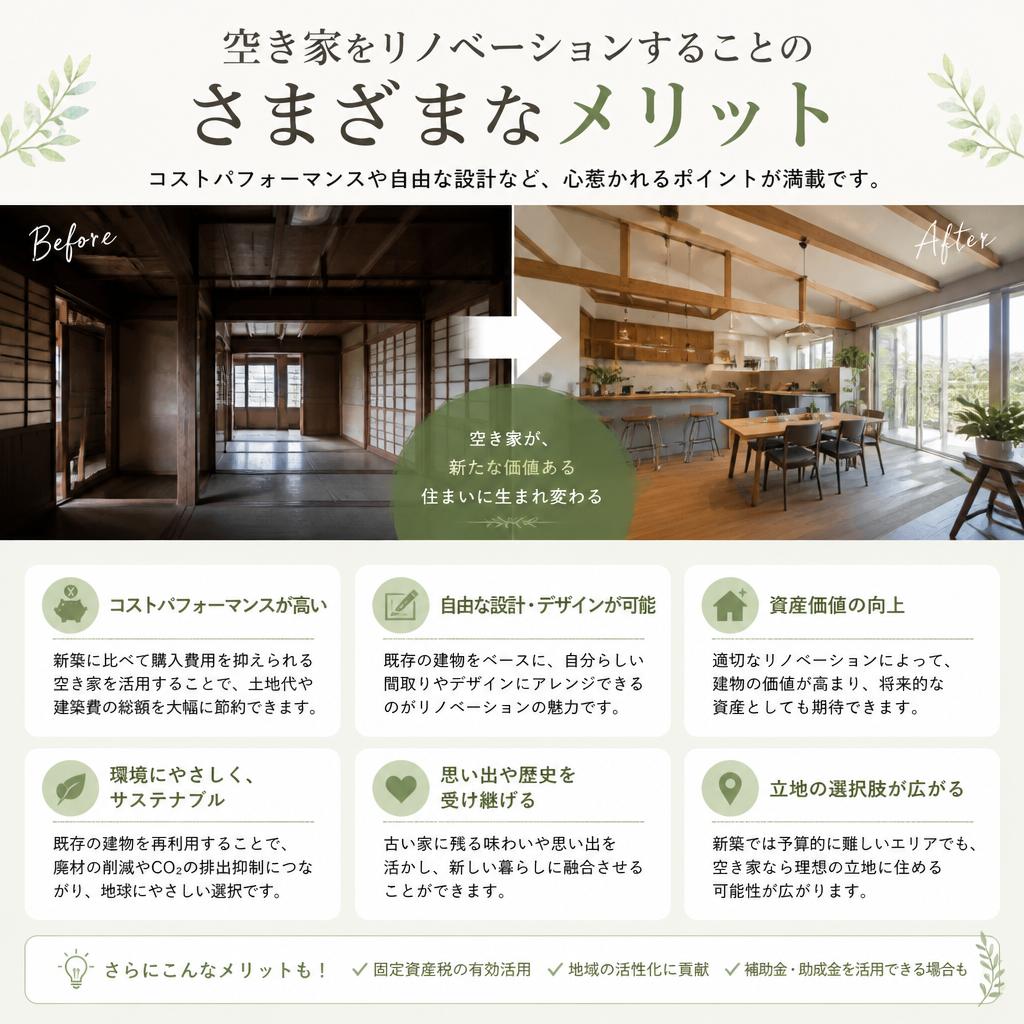 空き家のリノベーションのメリット