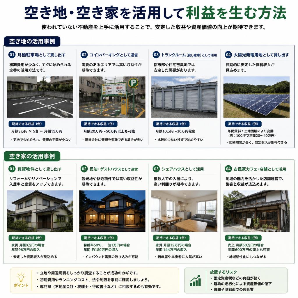 利益を生む空地活用方法